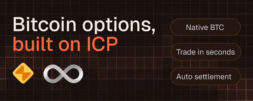 Bitcoin options built on ICP: Isometric and Internet Computer branding